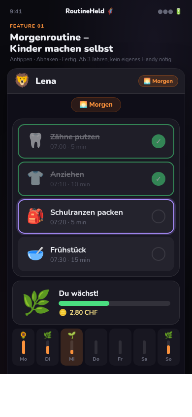 RoutineHeld Kinder-Routine