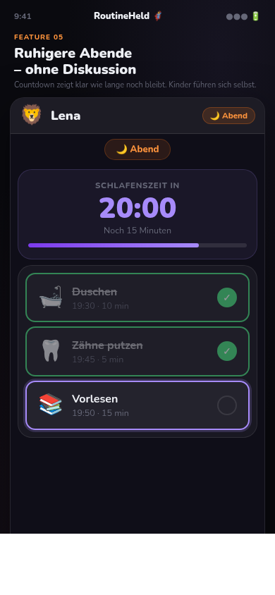 RoutineHeld Abendroutine